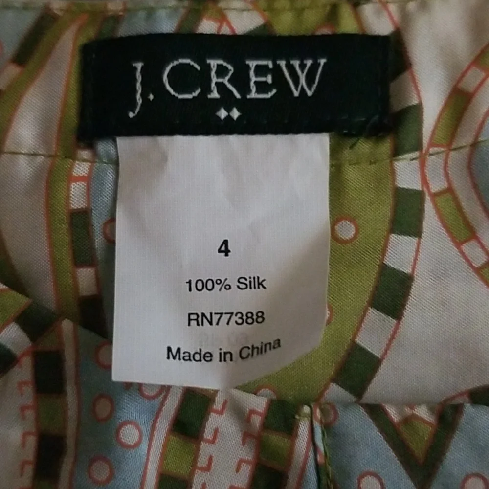 J. Crew silk dress. Size 4.